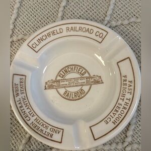 Vintage ClinchField Railroad Ashtray by Royal China